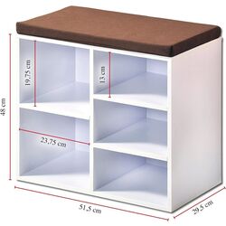 Bancheta-etajera pentru incaltaminte Kesper 15915 (White) Thumb