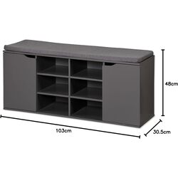 Банкетка-стеллаж для обуви Kesper 15919 (Dark Gray) Thumb