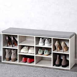 Bancheta-etajera pentru incaltaminte Kesper 15931 (Wood White)