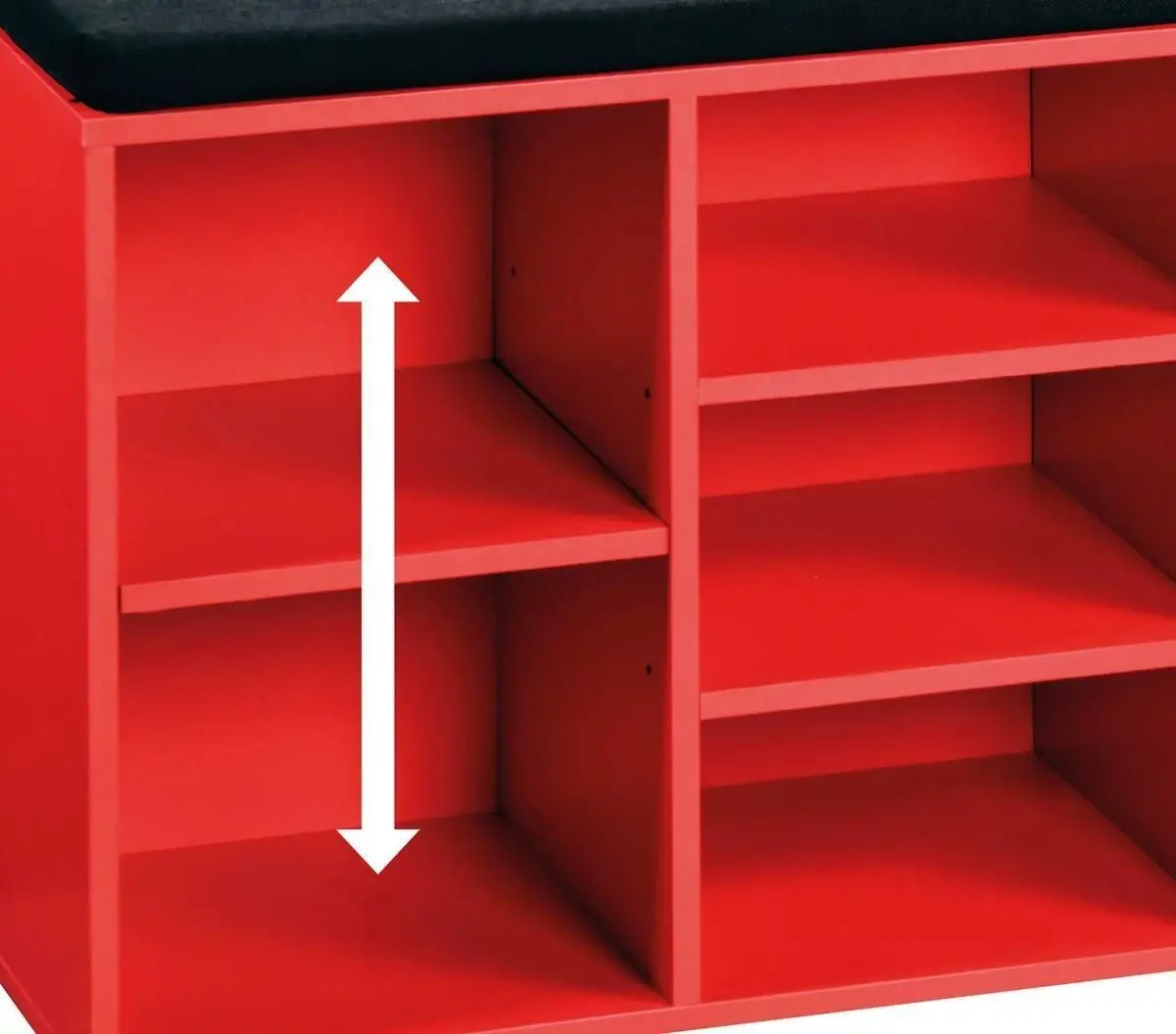 Bancheta-etajera pentru incaltaminte Kesper 15983 (Red)