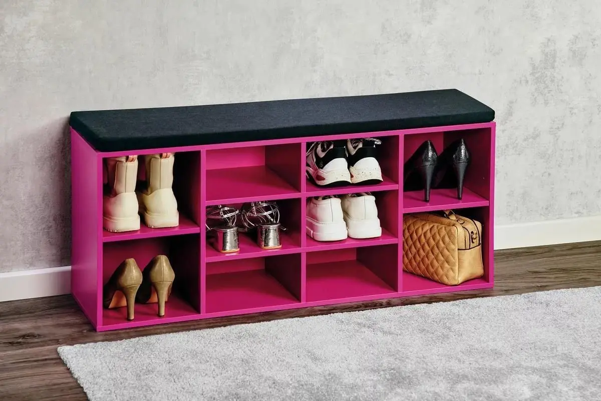 Bancheta-etajera pentru incaltaminte Kesper 15984 (Pink)