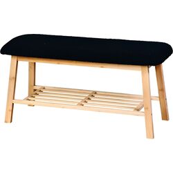 Bancheta-etajera pentru incaltaminte Kesper 58305 (Wood/Black) Thumb