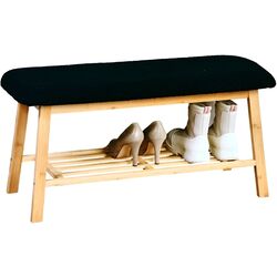 Bancheta-etajera pentru incaltaminte Kesper 58305 (Wood/Black) Thumb