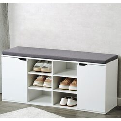 Tumba pentru incaltaminte Kesper 15918 (White/Gray) Thumb