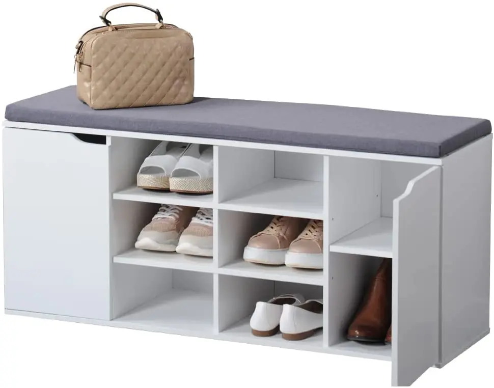 Tumba pentru incaltaminte Kesper 15918 (White/Gray)