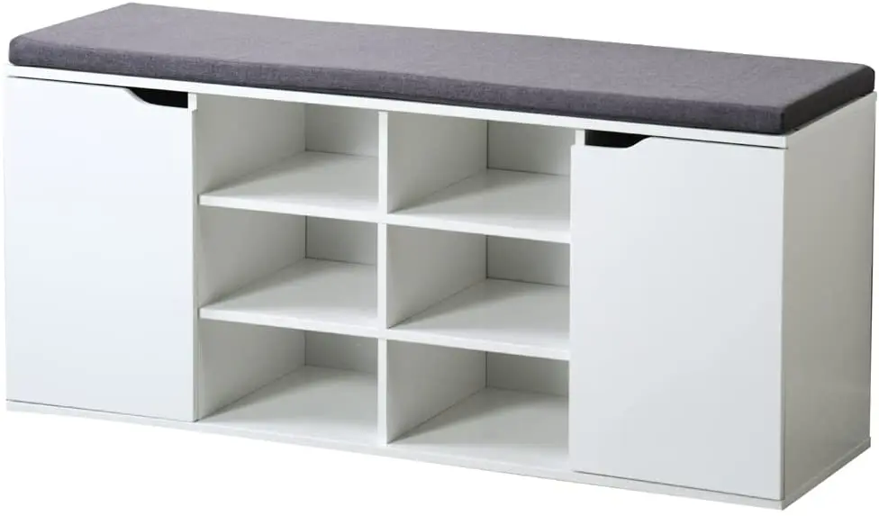 Tumba pentru incaltaminte Kesper 15918 (White/Gray)