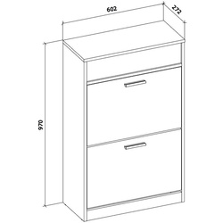 Тумба для обуви Magnusplus Sydney (Craft Oak Gold/White) Thumb