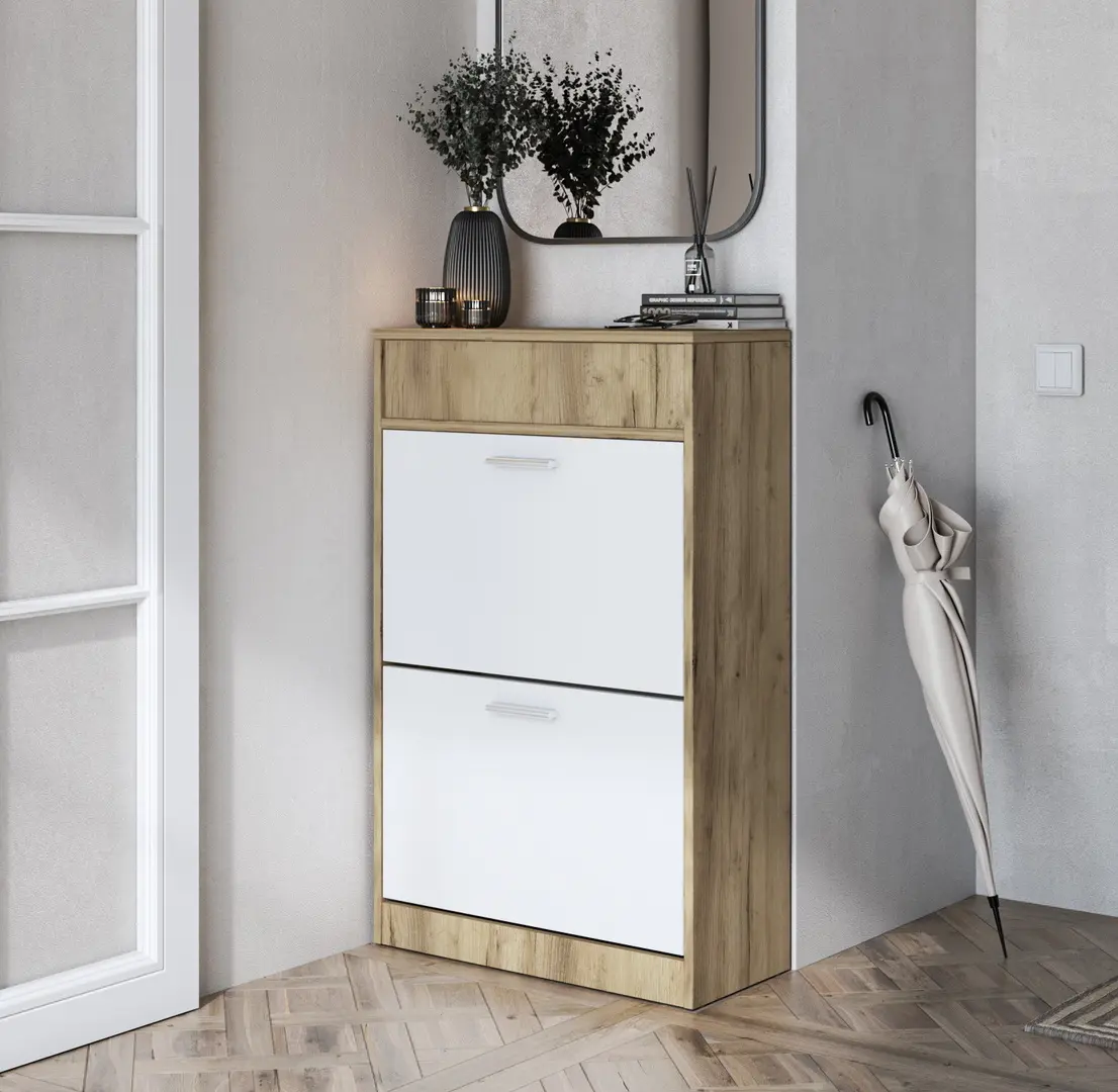 Тумба для обуви Magnusplus Sydney (Craft Oak Gold/White)