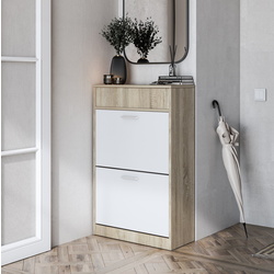 Tumba pentru incaltaminte Magnusplus Sydney (Sonoma Oak/White)