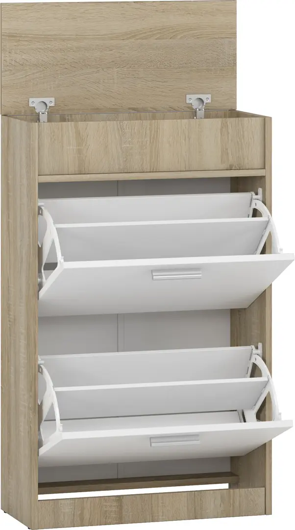 Tumba pentru incaltaminte Magnusplus Sydney (Sonoma Oak/White)