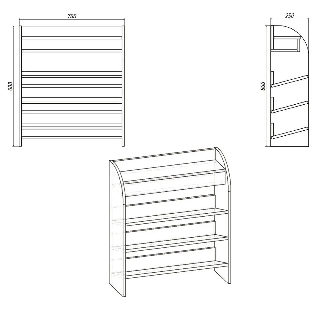 Etajera pentru incaltaminte Marcel Prod TO-9 (Sonoma Oak)