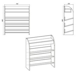 Etajera pentru incaltaminte Marcel Prod TO-9 (Wenge) Thumb