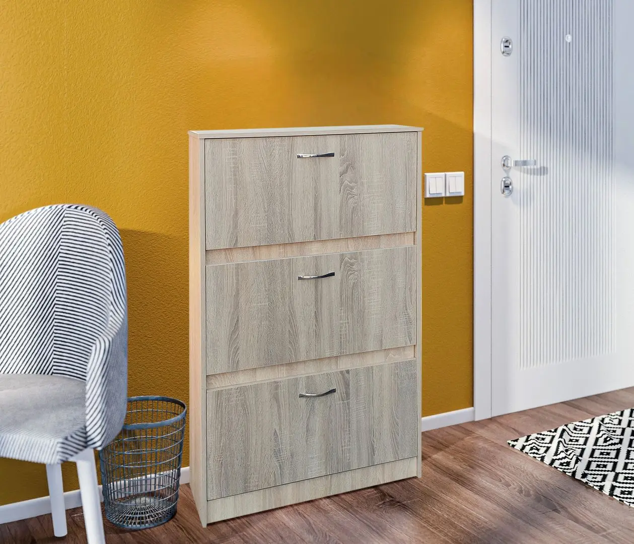 Tumba pentru incaltaminte Marcel Prod 800 3S RO (Sonoma Oak/Sonoma Oak Truffle)