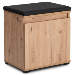 Тумба для обуви Mebel Elite Parma 50cm (Artisan Oak/Graphite) Thumb