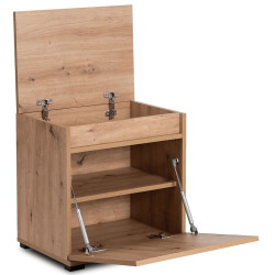 Тумба для обуви Mebel Elite Parma 50cm (Artisan Oak/Graphite) Thumb