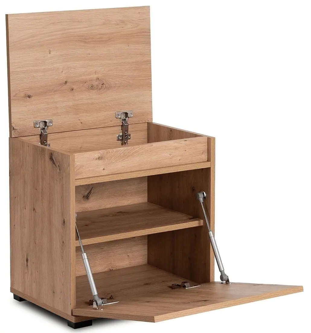 Тумба для обуви Mebel Elite Parma 50cm (Artisan Oak/Graphite) - 3