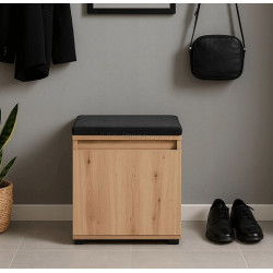 Тумба для обуви Mebel Elite Parma 50cm (Artisan Oak/Graphite)