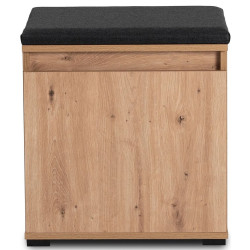 Тумба для обуви Mebel Elite Parma 50cm (Artisan Oak/Graphite) Thumb