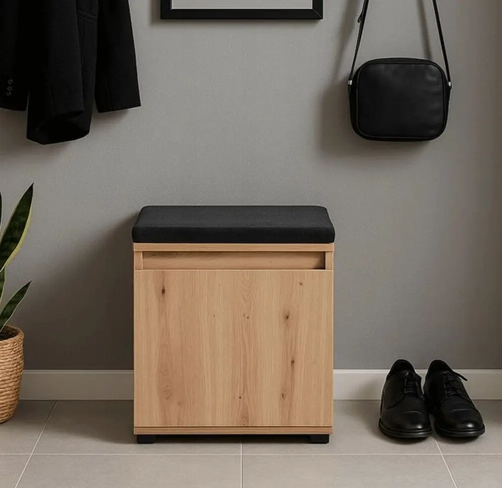 Тумба для обуви Mebel Elite Parma 50cm (Artisan Oak/Graphite)