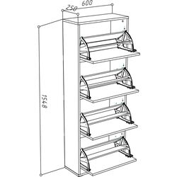 Тумба для обуви МЛ-Мебель ML-3 (Дуб Крафт Золотой) Thumb