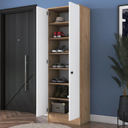 Dulap pentru incaltaminte Mirage Meble P6 M13 (Walnut/White) Thumb