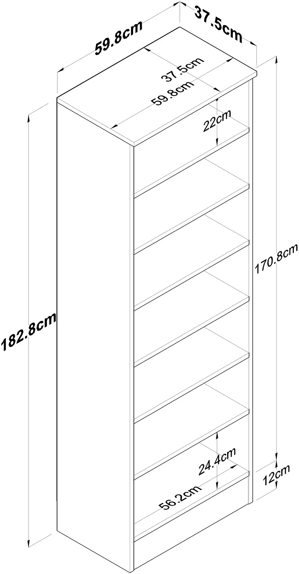 Dulap pentru incaltaminte Mirage Meble P6 M13 (Walnut/White)