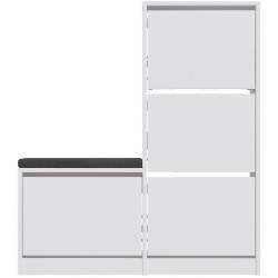 Tumba-bancheta pentru incaltaminte Mirage Meble Dude (White) Thumb