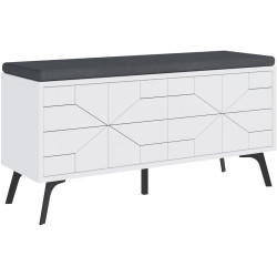Tumba-bancheta pentru incaltaminte Mirage Meble Dune 170x55x35 (White) Thumb