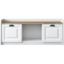 Tumba pentru incaltaminte Mirage Meble P2 M1 (White/Walnut) Thumb
