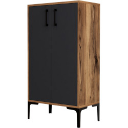 Tumba pentru incaltaminte Mirage Meble Prag (Anthracite/Walnut) Thumb