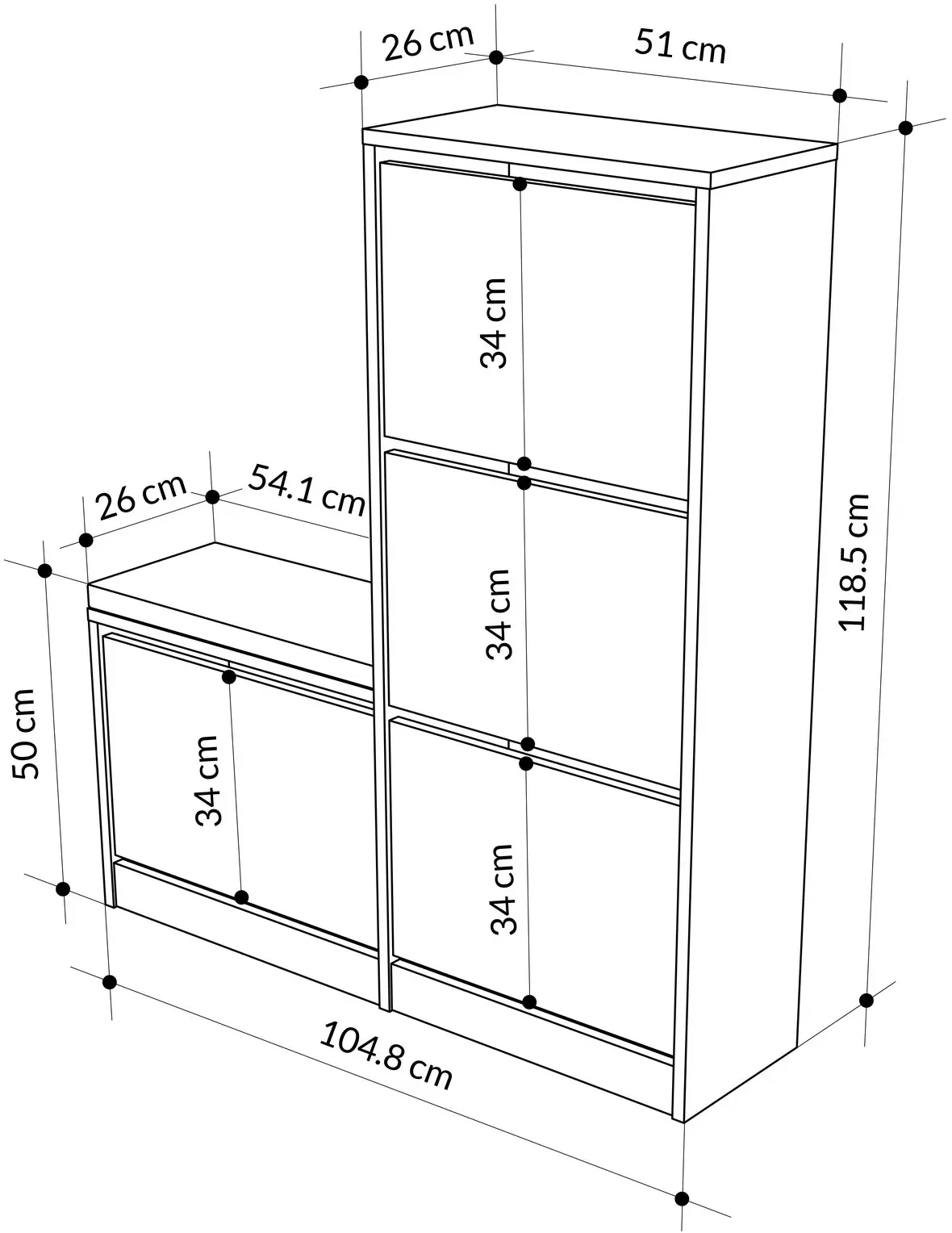 Tumba-bancheta pentru incaltaminte Mirage Meble Dude (Retro Grey)