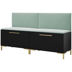 Tumba-bancheta pentru incaltaminte Mirjan24 Frunofta VI/Zilion (Black/Mint)