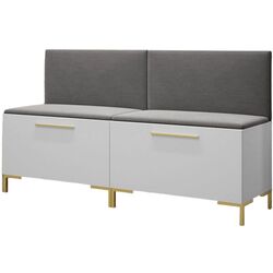 Tumba-bancheta pentru incaltaminte Mirjan24 Frunofta/Zilion VI (White/Gray)