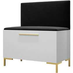 Tumba-bancheta pentru incaltaminte Mirjan24 Frunofta/Zilion VII Manila 18 (White/Black)