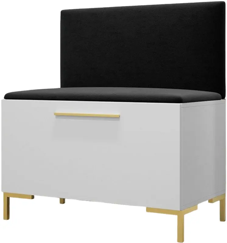 Тумба-банкетка для обуви Mirjan24 Frunofta/Zilion VII Manila 18 (White/Black)