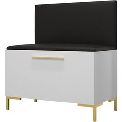 Tumba-bancheta pentru incaltaminte Mirjan24 Frunofta/Zilion VII Soft 011 (White/Black)