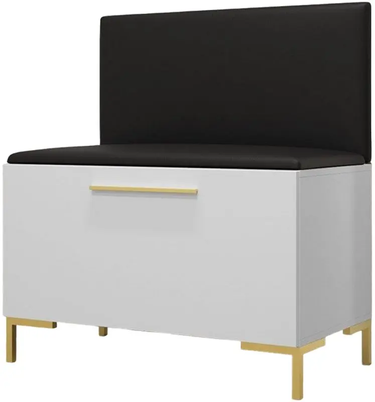 Tumba-bancheta pentru incaltaminte Mirjan24 Frunofta/Zilion VII Soft 011 (White/Black)