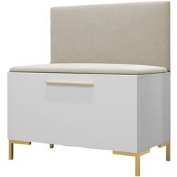 Tumba-bancheta pentru incaltaminte Mirjan24 Frunofta/Zilion VII (White/Beige)