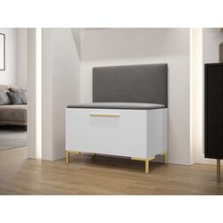 Tumba-bancheta pentru incaltaminte Mirjan24 Frunofta/Zilion VII (White/Gray) Thumb