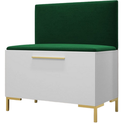 Tumba-bancheta pentru incaltaminte Mirjan24 Frunofta/Zilion VII (White/Green)