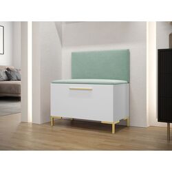 Tumba-bancheta pentru incaltaminte Mirjan24 Frunofta/Zilion VII (White/Mint) Thumb