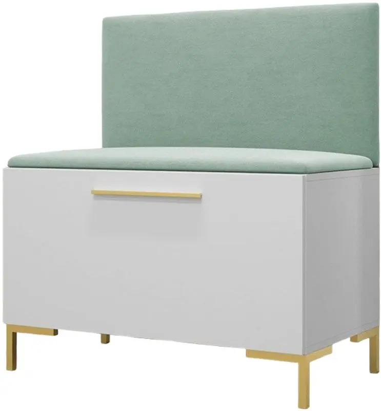 Tumba-bancheta pentru incaltaminte Mirjan24 Frunofta/Zilion VII (White/Mint)