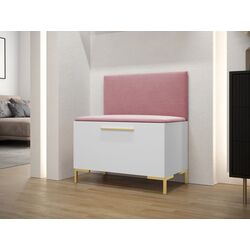 Tumba-bancheta pentru incaltaminte Mirjan24 Frunofta/Zilion VII (White/Pink) Thumb