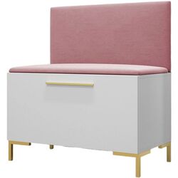 Tumba-bancheta pentru incaltaminte Mirjan24 Frunofta/Zilion VII (White/Pink)