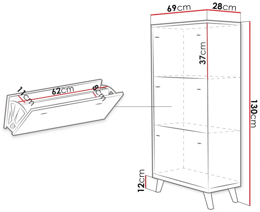 Tumba pentru incaltaminte Mirjan24 Tunbergia/Falco 02 (White/Craft Oak Gold) - 3
