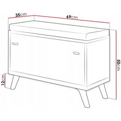 Тумба для обуви Mirjan24 Tunbergia/Falco 04 (White/Craft Oak Gold/Brown) Thumb