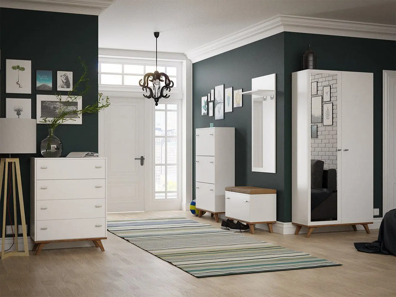 Тумба для обуви Mirjan24 Tunbergia/Falco 04 (White/Craft Oak Gold/Brown) - 3