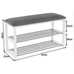 Банкетка для обуви Mobhaus Langella New (Gray/White) Thumb