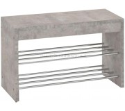 Bancheta pentru incaltaminte Lusia (Concrete/Chrome)