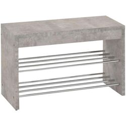 Банкетка для обуви Mobhaus Lusia (Concrete/Chrome)